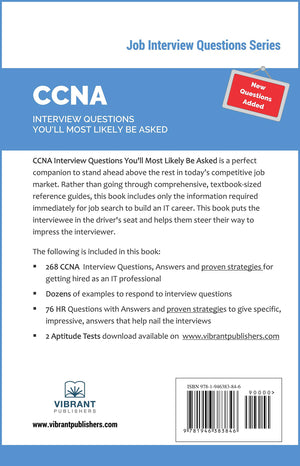 CCNA Interview Questions You'll Most Likely Be Asked (Job Interview Questions Series),Used