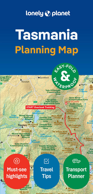 Lonely Planet Tasmania Planning Map,New