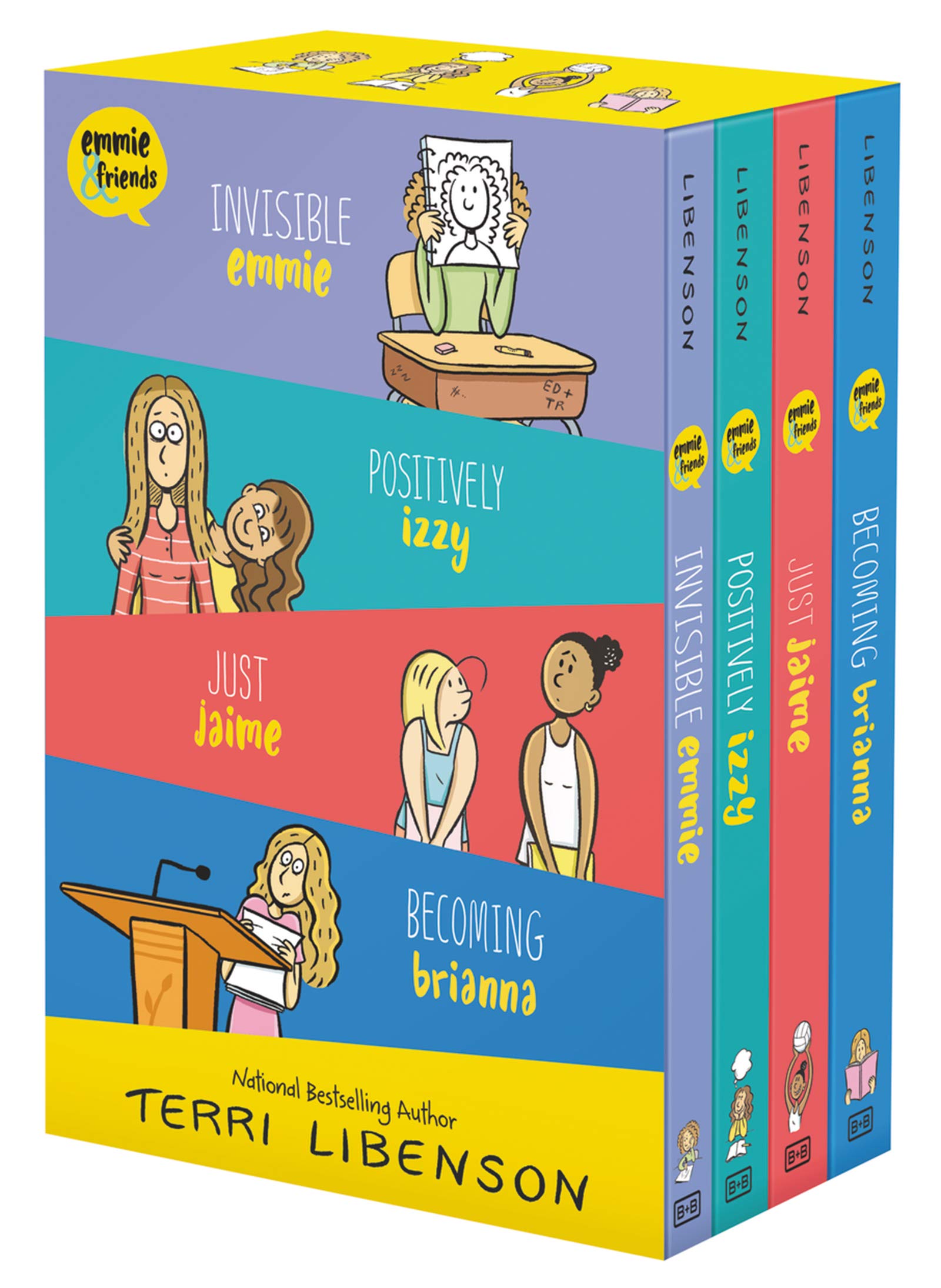 Emmie & Friends 4Book Box Set: Invisible Emmie, Positively Izzy, Just Jaime, Becoming Brianna,Used