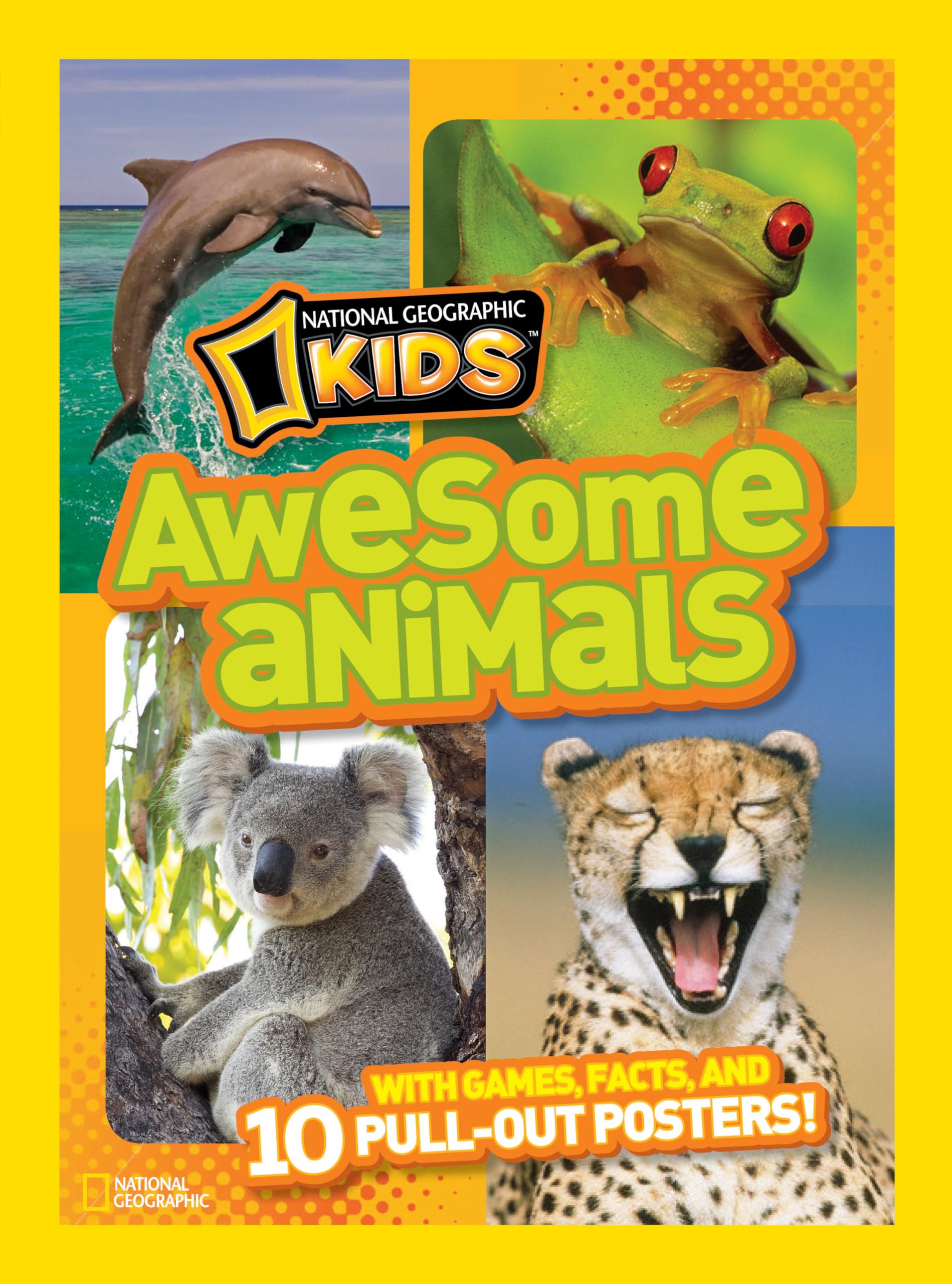 National Geographic Kids Awesome Animals: With Games, Facts, and 10 Pullout Posters!,Used