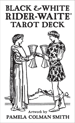 Black & White RiderWaite Tarot Deck,Used
