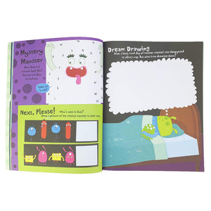 2000 Stickers Monsters Activity Book: Halloween Sticker And Activity Puzzle Book For Kids