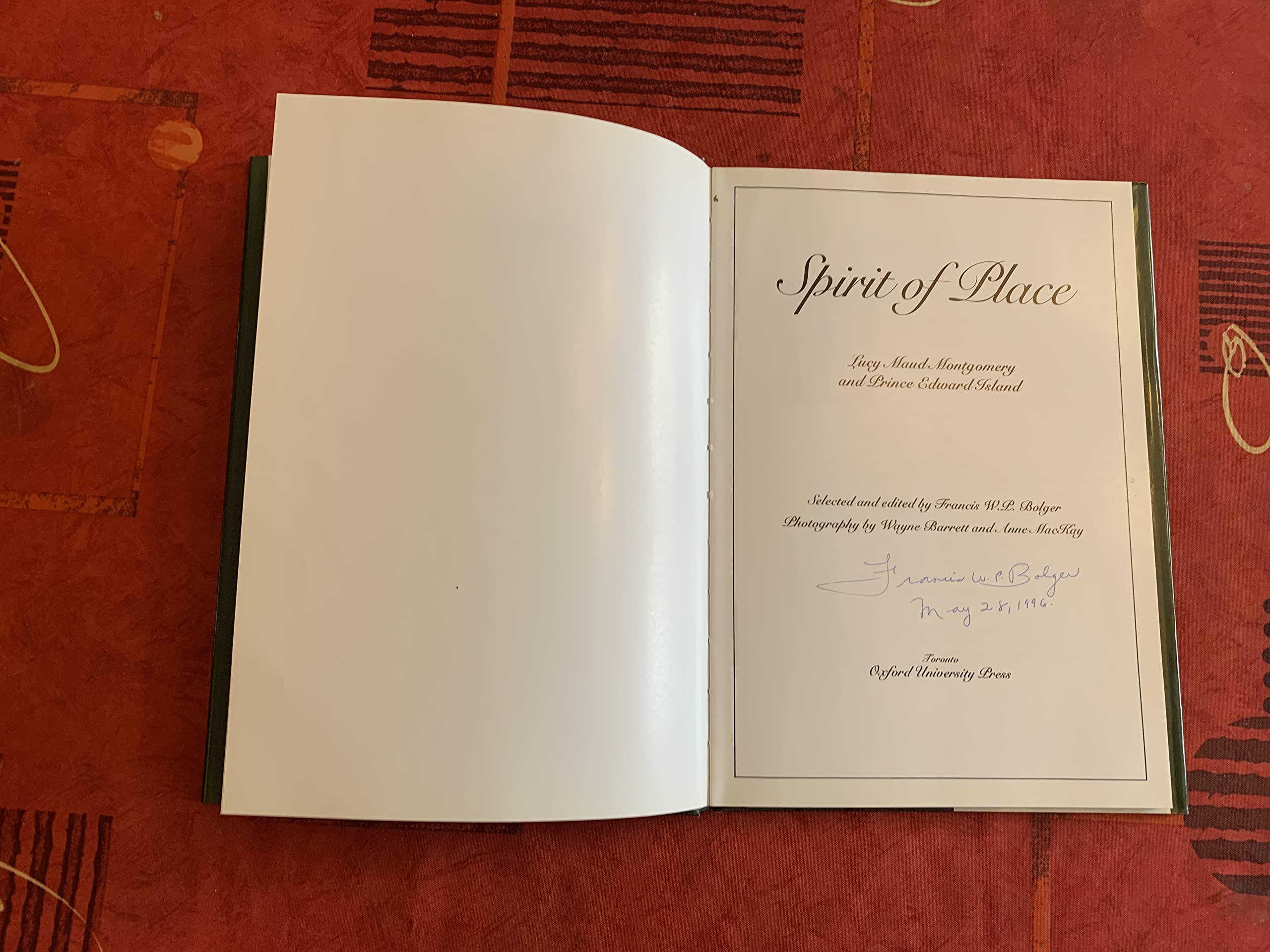 Spirit of Place: Lucy Maude Montgomery and Prince Edward Island,Used