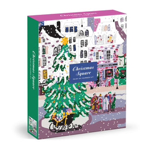 Galison Joy Laforme Christmas Square  Diy 9 X 12 Paint By Number Kit With Stunning Christmas Art For Beginners And Experts Incl