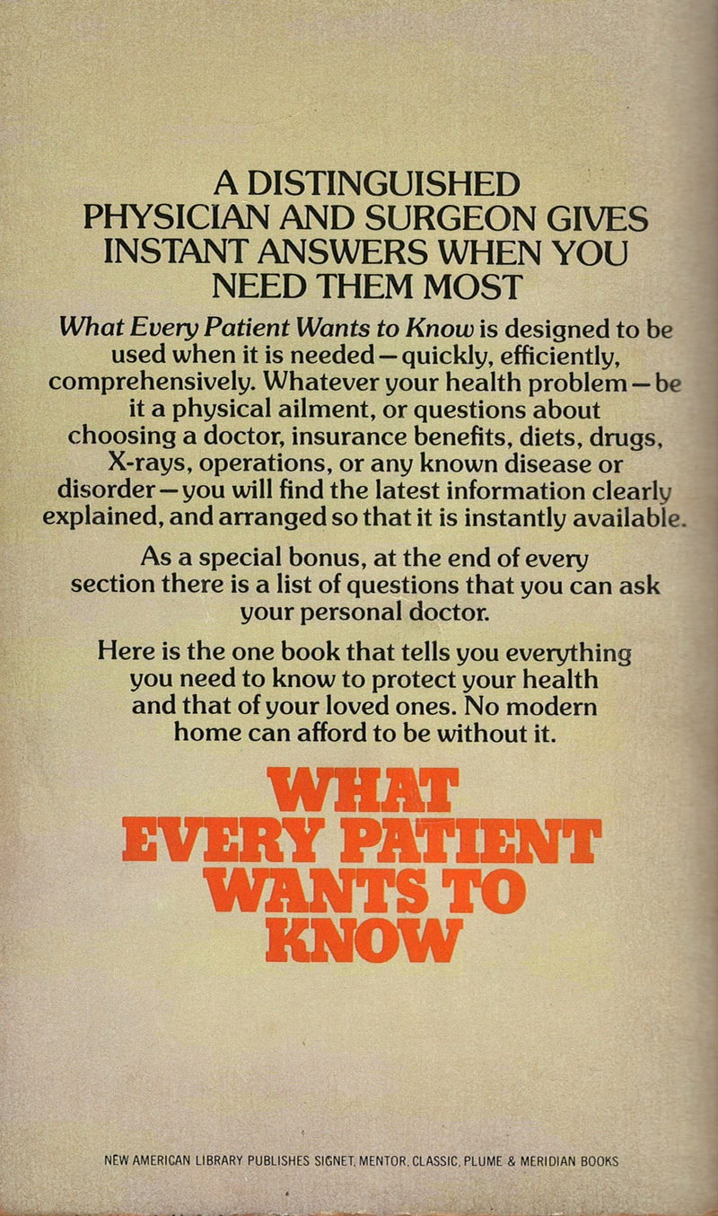 What Every Patient Wants to Know,Used