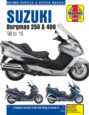Suzuki Burgman 250 & 400 '98 to '15 (Haynes Service & Repair Manual),Used