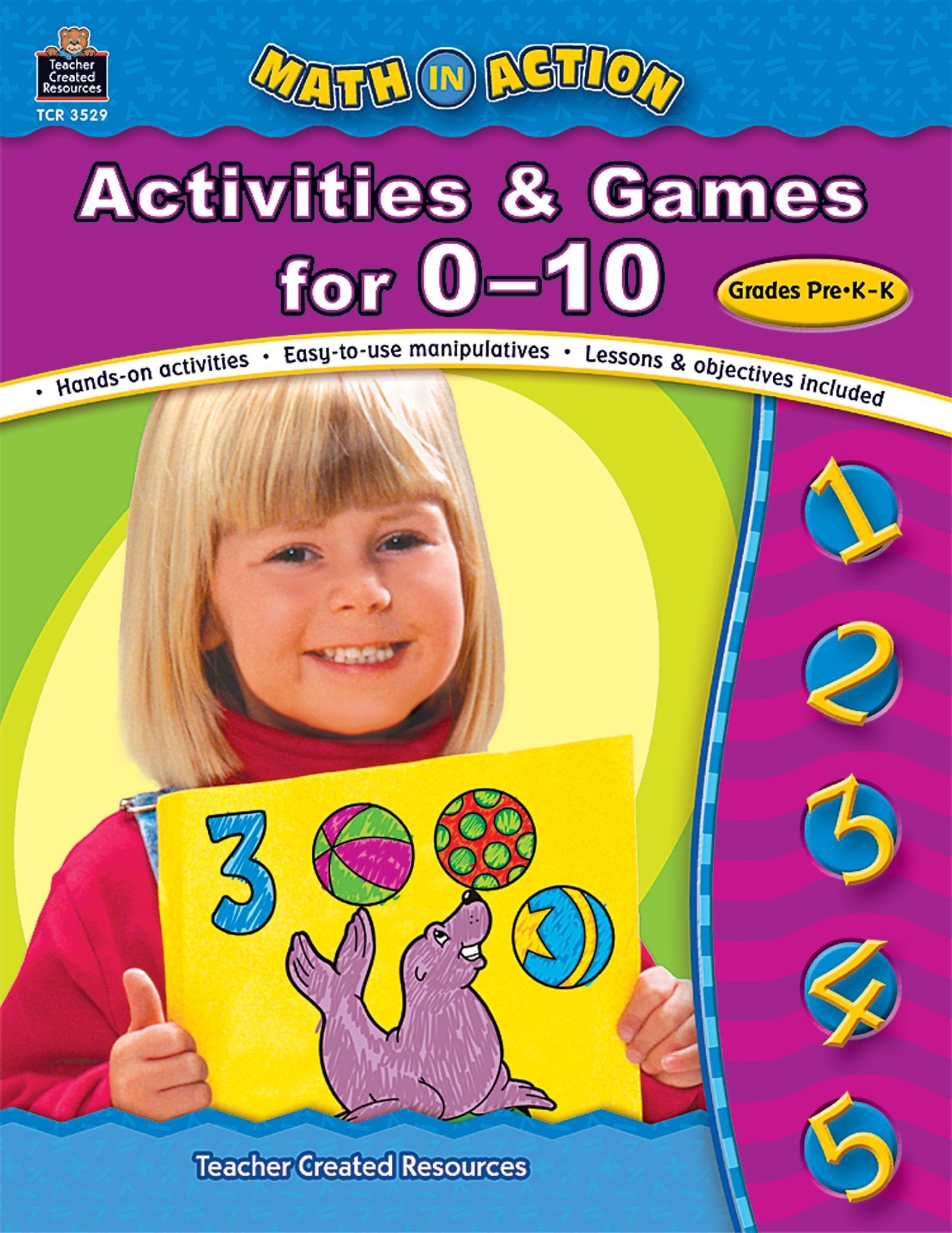 Math In Action: Activities & Games for 010; Grades Pre KK,Used