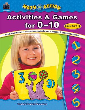 Math In Action: Activities & Games for 010; Grades Pre KK,Used
