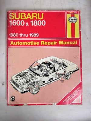 Subaru 1600 and 1800 1980 Thru 1989 Automotive Repair Manual (Book No 681),Used