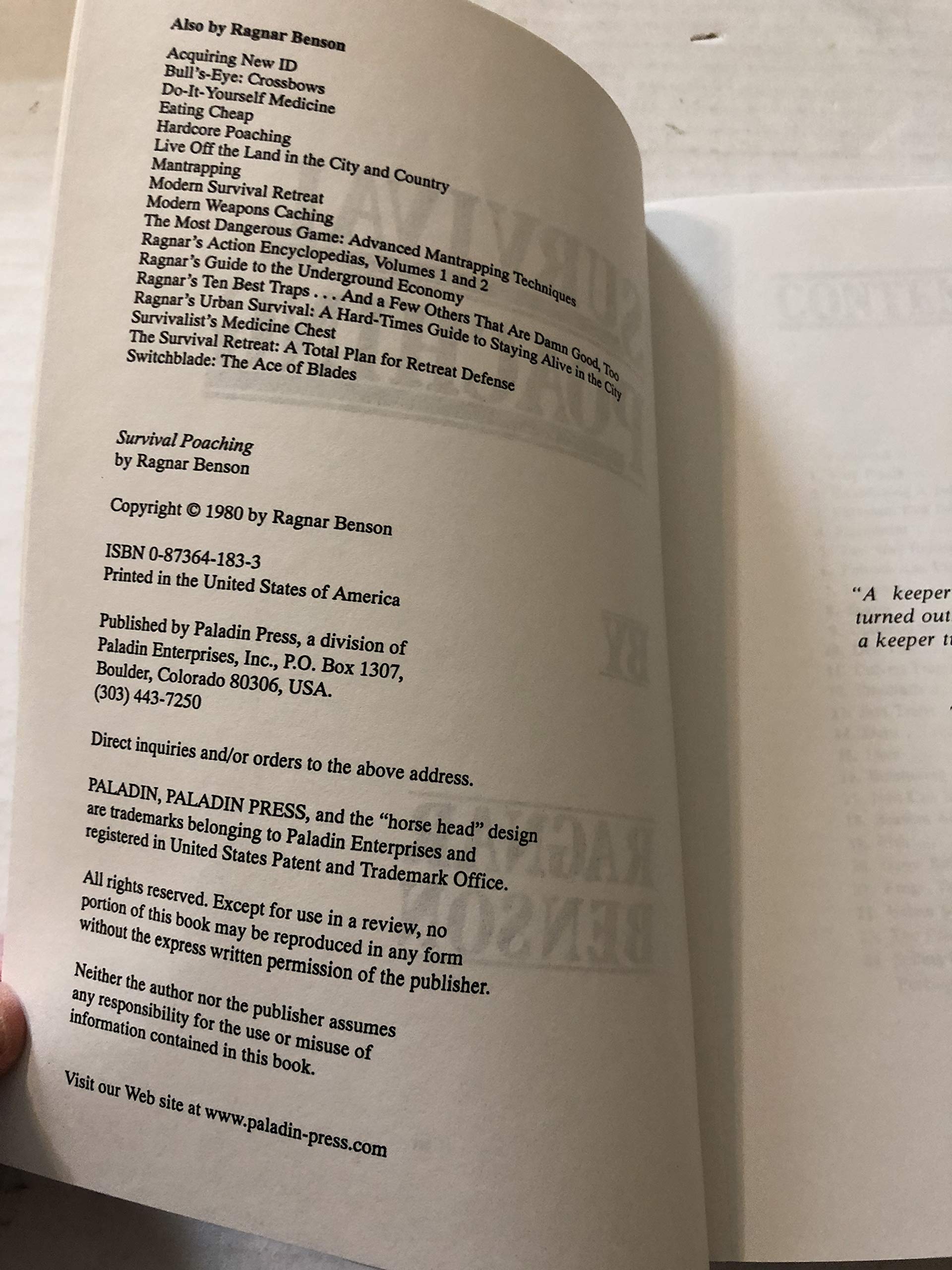 Survival Poaching,New