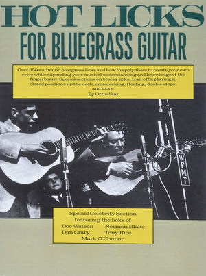 Hot Licks for Bluegrass Guitar Book  Fingerstyle Guitar Book with Over 350 Bluegrass Licks  Guitar Tab Book with TrailOffs, C,Used