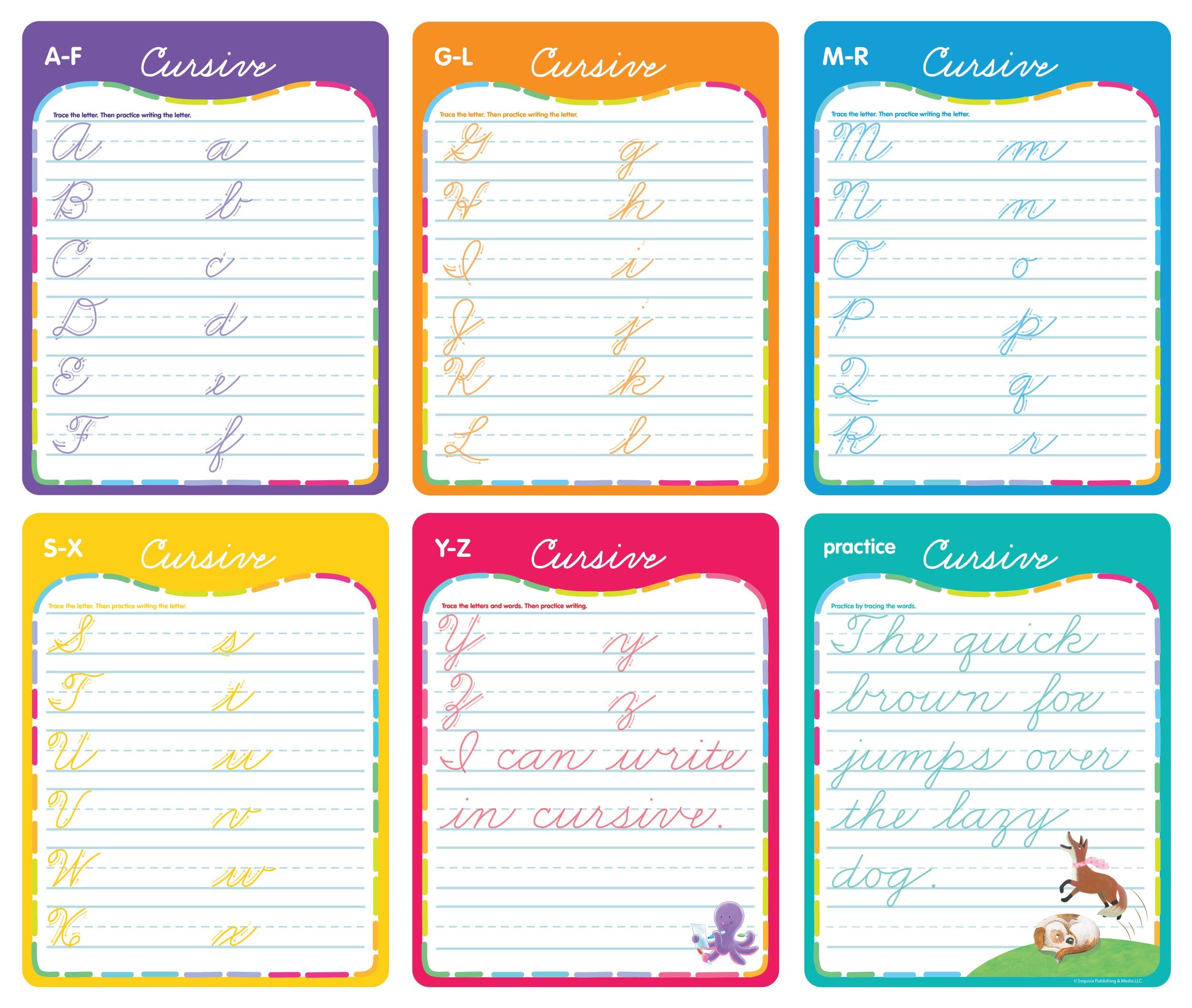 Active Minds  WriteandErase  Wipe Clean Learning Boards Ages 6+  Cursive (Active Minds Welbs),Used