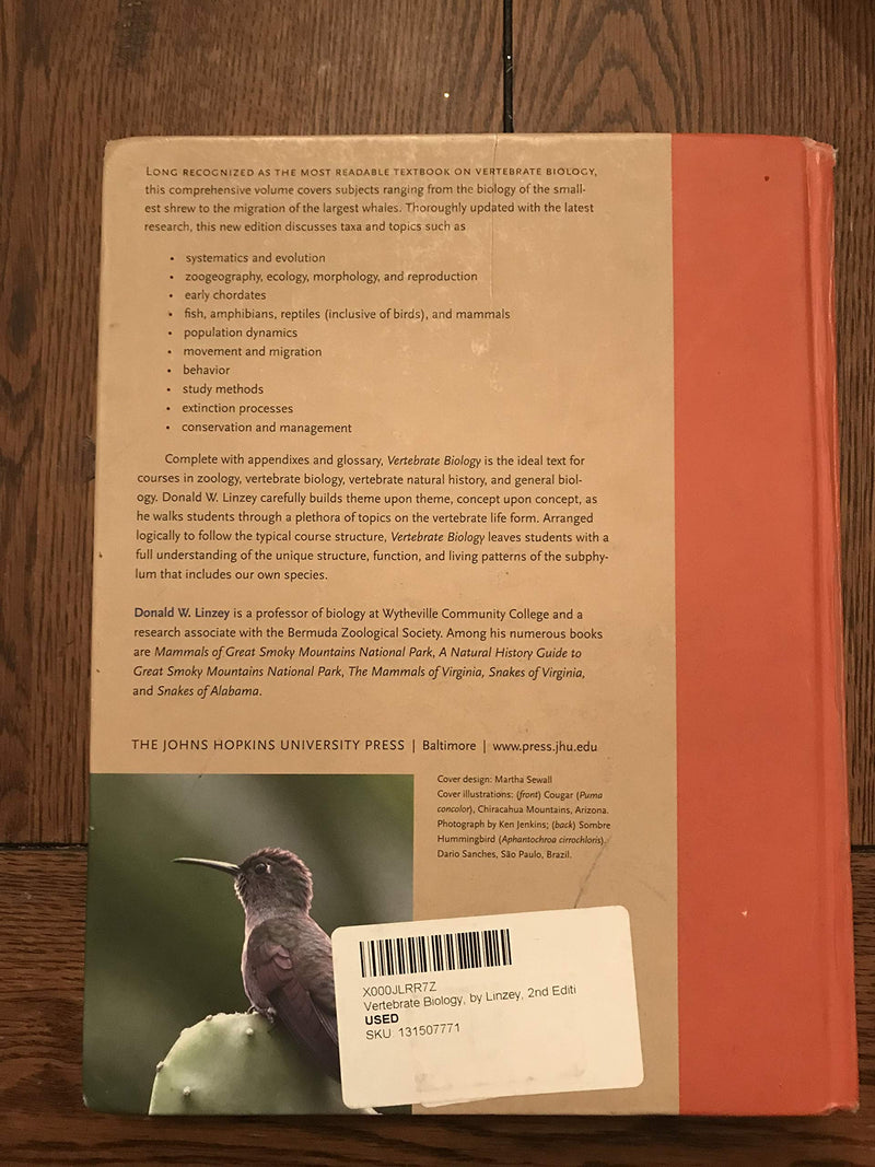 Vertebrate Biology,Used