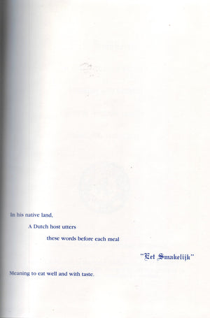 Eet Smakelijk: A Collection of Recipes by Junior Welfare League of Holland, Michigan,Used