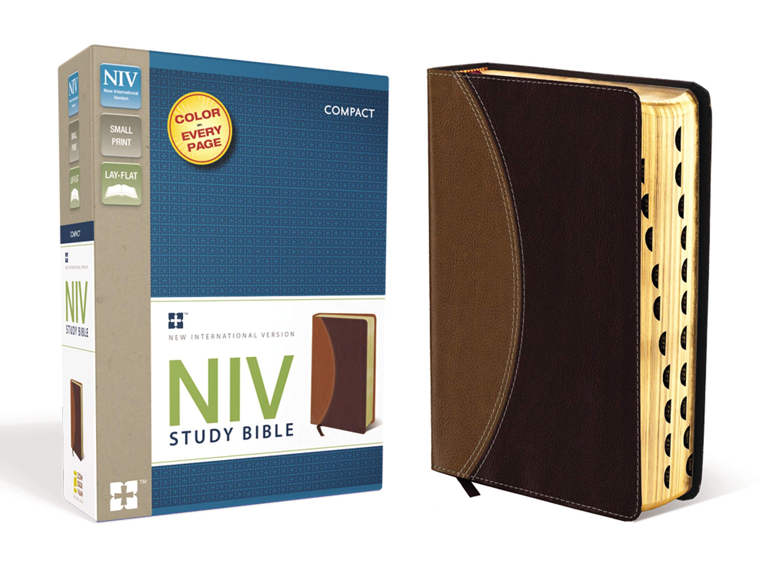 NIV Study Bible, Compact Indexed, Small Print,Used