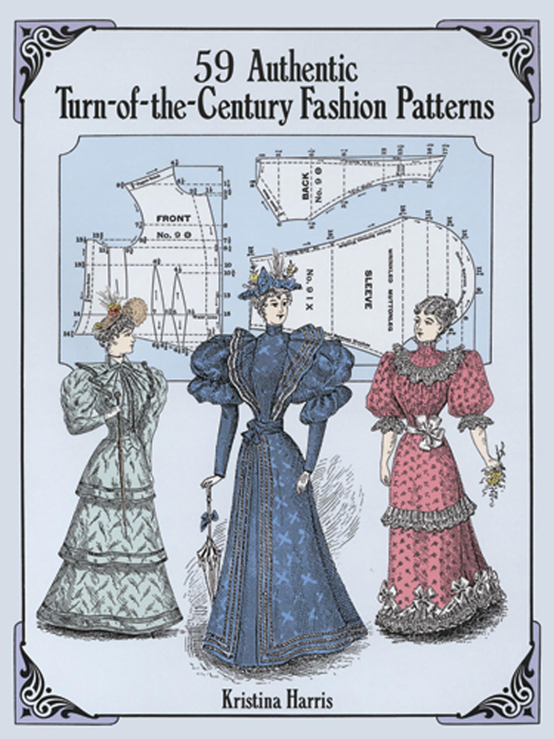 59 Authentic TurnoftheCentury Fashion Patterns (Dover Fashion and Costumes),Used