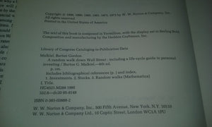 A Random Walk Down Wall Street: Including A Lifecycle Guide To Personal Investing,New