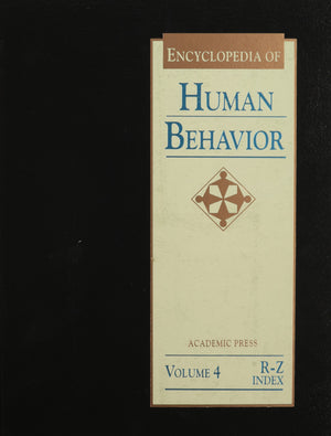 Encyclopedia of human behavior Volume 4 RZ and Index,Used