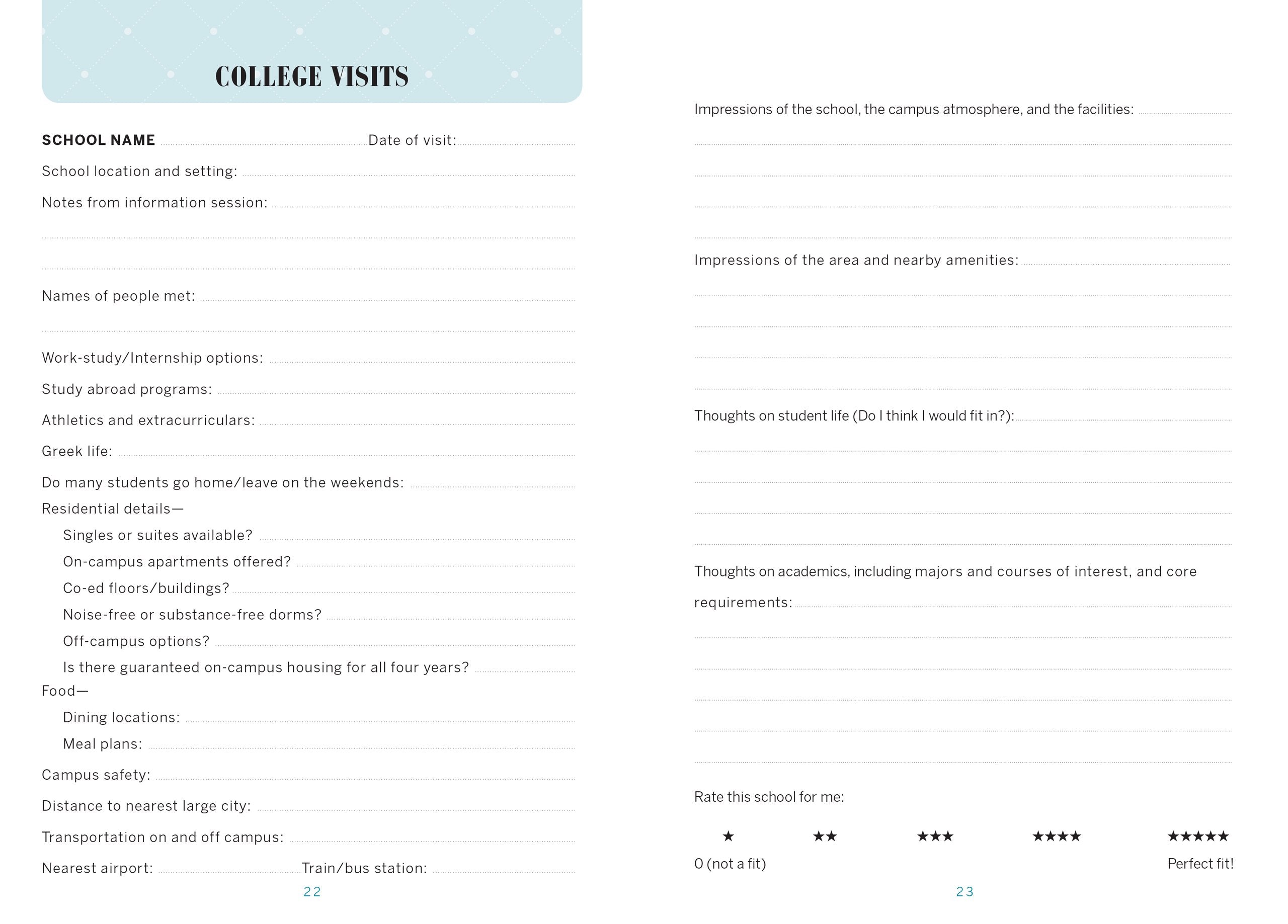 The College Search Organizer,Used