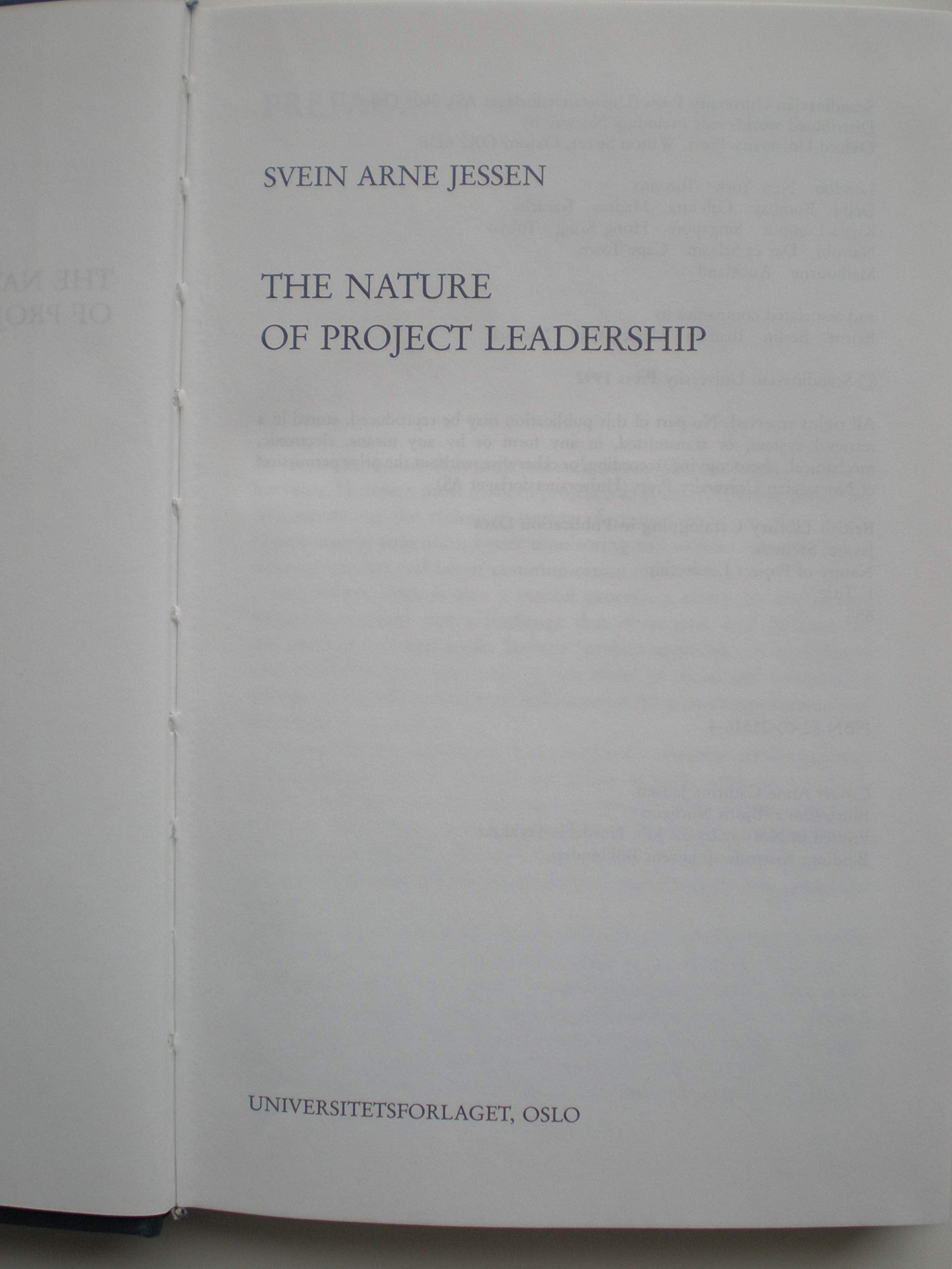 The Nature of Project Leadership,Used