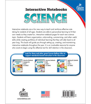 Carson Dellosa 1st Grade Interactive Notebooks, Reproducible Workbook Covering Physical, Space, and Earth Science, Test Prep and,Used