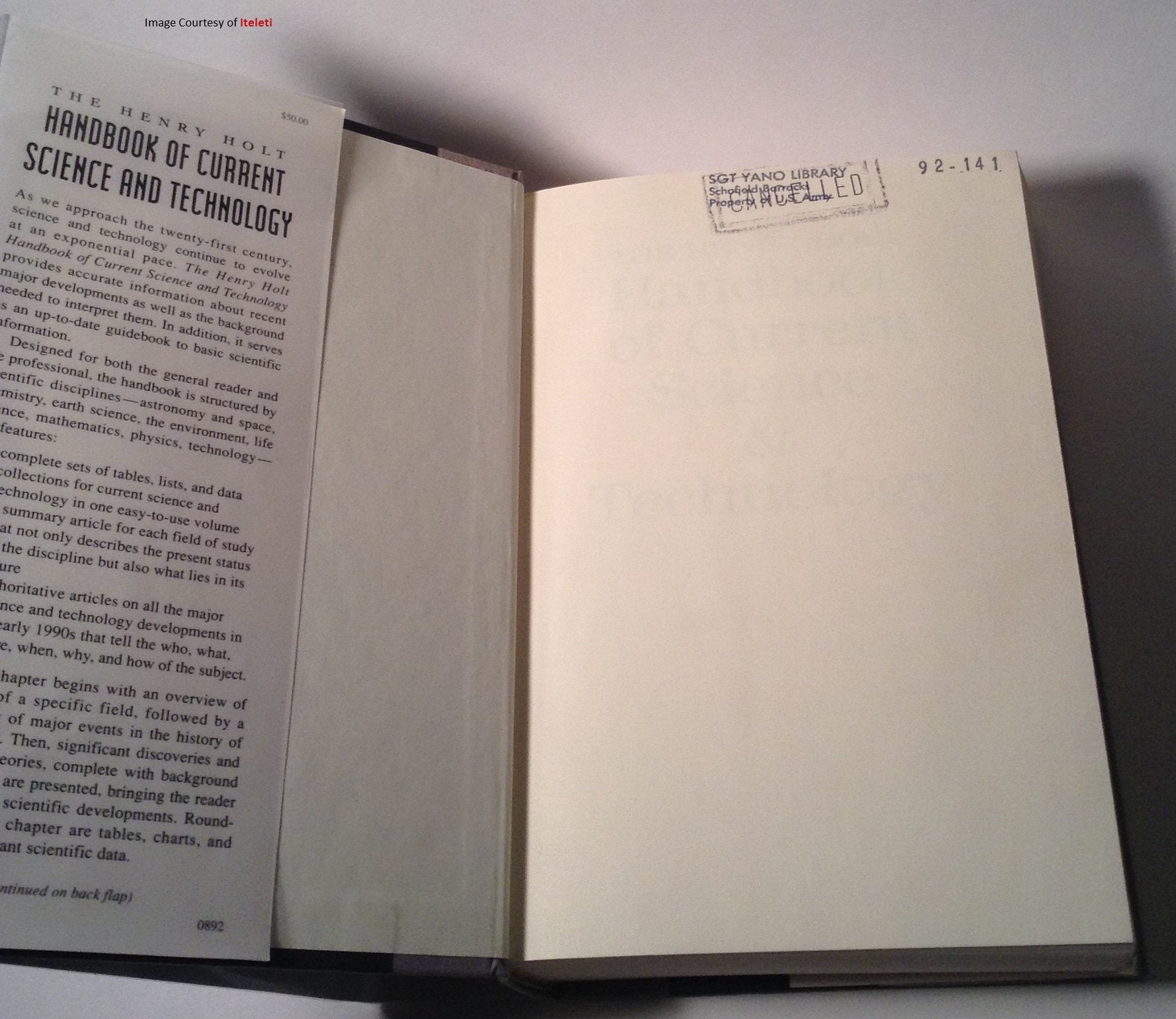 The Henry Holt Handbook of Current Science & Technology: A Sourcebook of Facts and Analysis Covering the Most Important Events i,Used