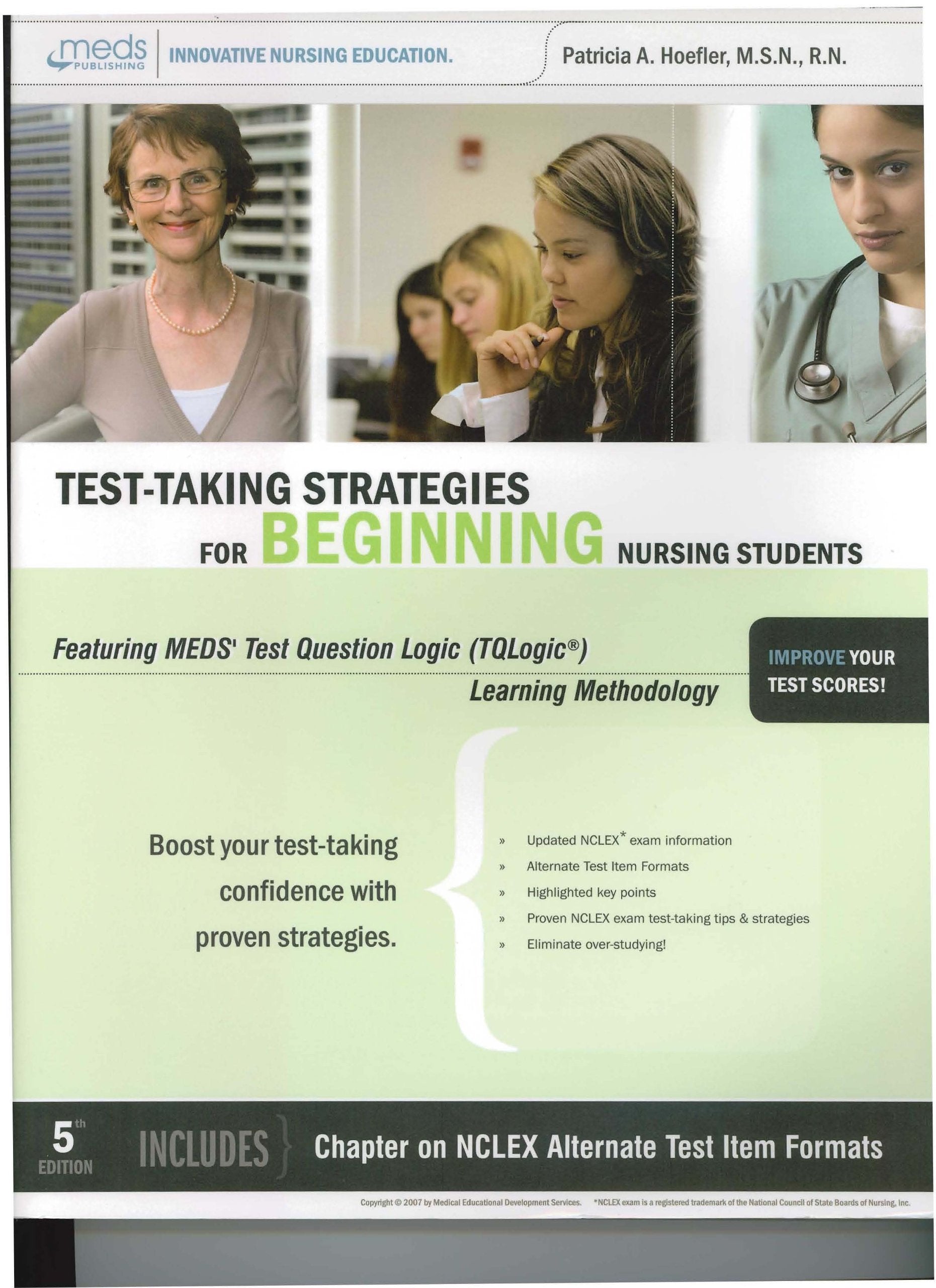 Test Taking Strategies for the Beginning Nursing Students,Used