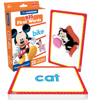 Disney Learning Mickey & Friends BIG First Words Flash Cards for Kids Ages 48, Sight Words Flash Cards and Letter Tracing Pract,Used