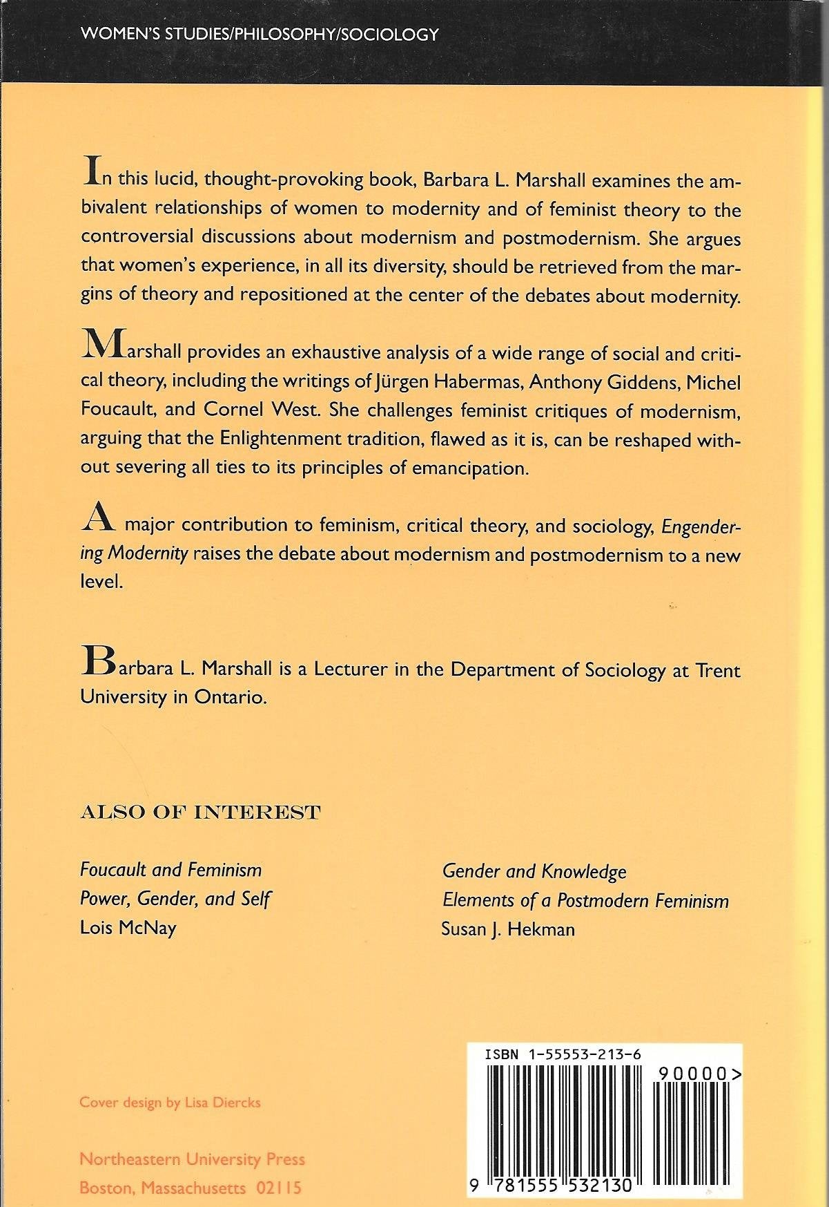 Engendering Modernity: Feminism, Social Theory, and Social Change,Used