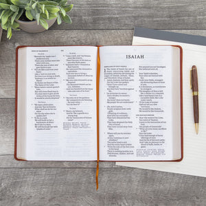 NASB Super Giant Print Reference Bible, Burnt Sienna LeatherTouch,Used