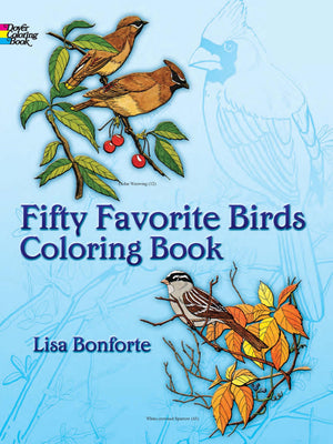 Fifty Favorite Birds Coloring Book (Dover Animal Coloring Books),New
