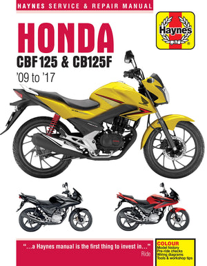 Honda CBF125 and CB125F: '09 to '17 (Haynes Service & Repair Manual),Used