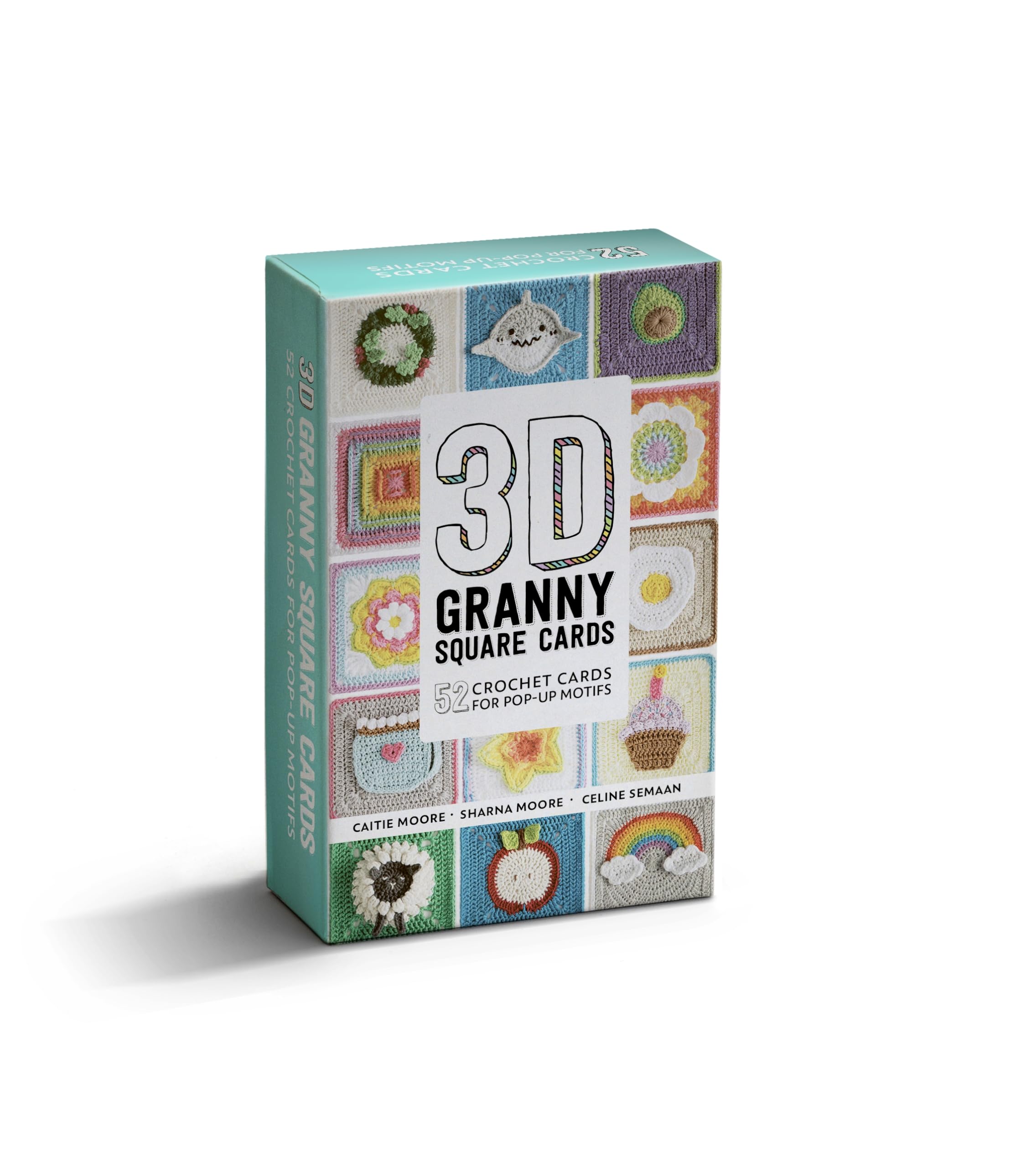 3D Granny Squares Cards: Crochet Cards For 52 PopUp Granny Squares