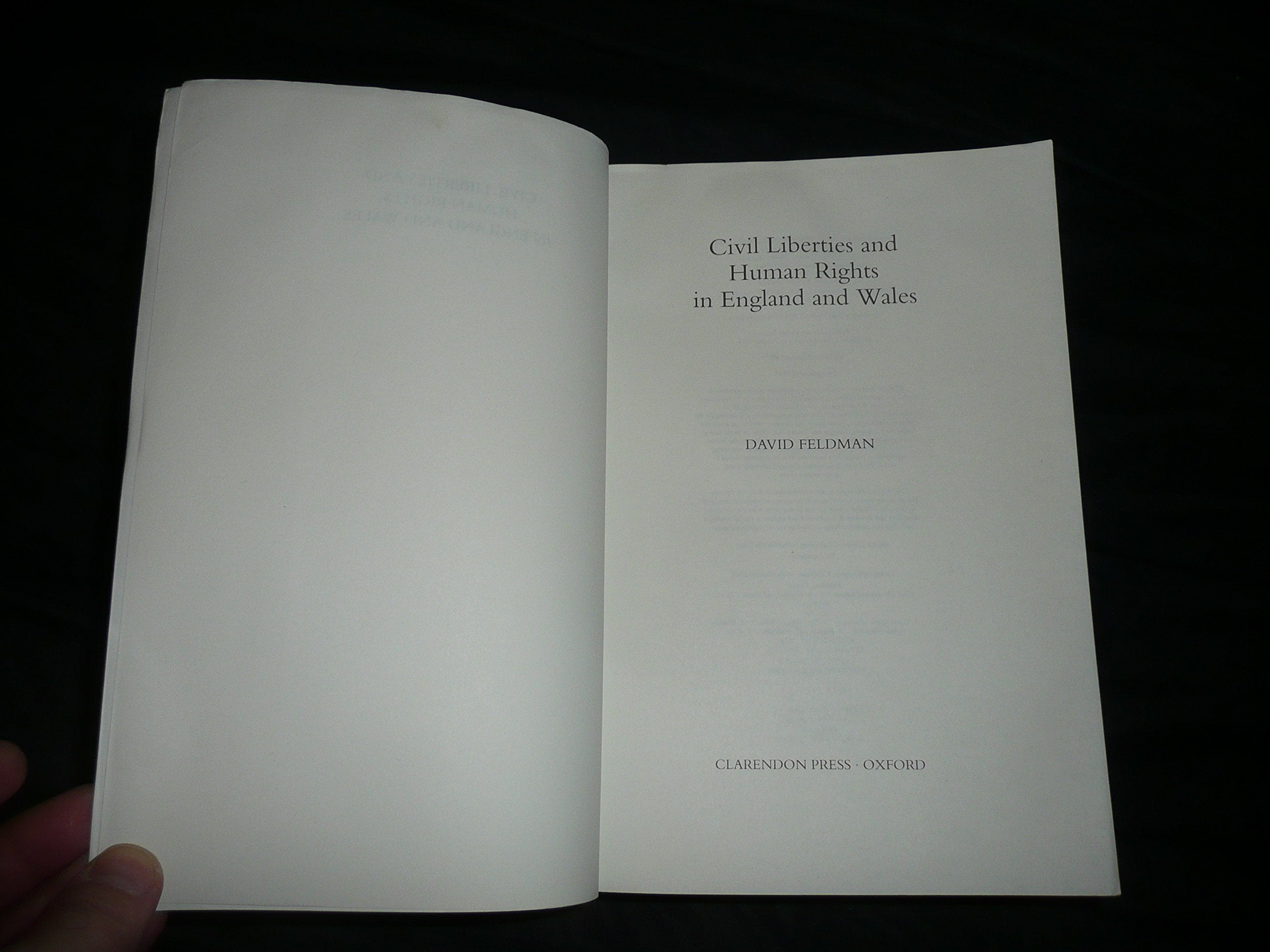 Civil Liberties and Human Rights in England and Wales,Used
