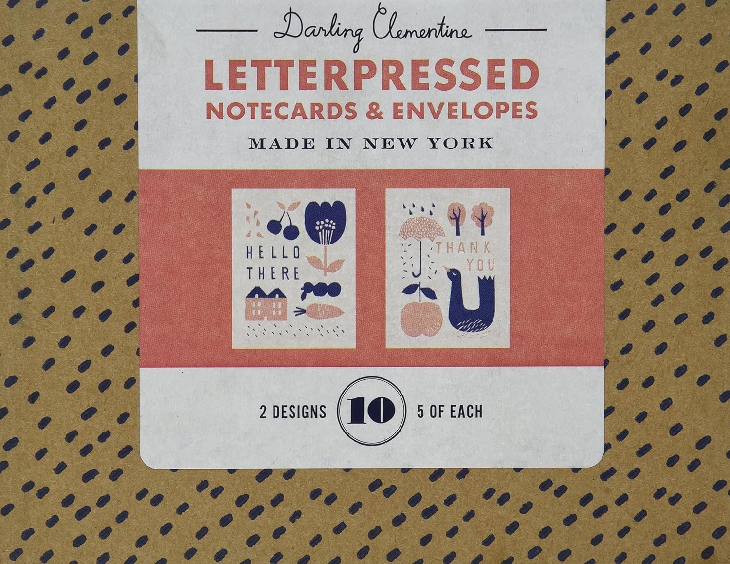 Darling Clementine Letterpressed Notecards & Envelopes