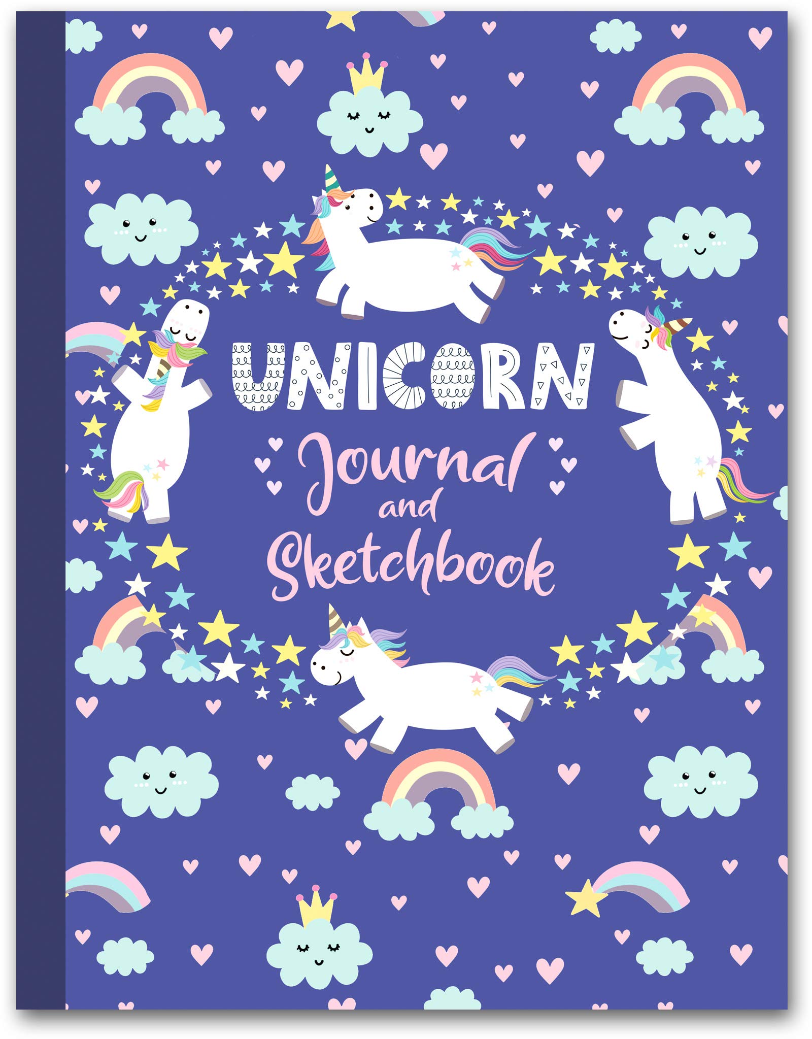 Unicorn Journal And Sketchbook: Journal And Notebook For Girls  Composition Size (7.5X9.75) With Lined And Blank Pages, Perfe