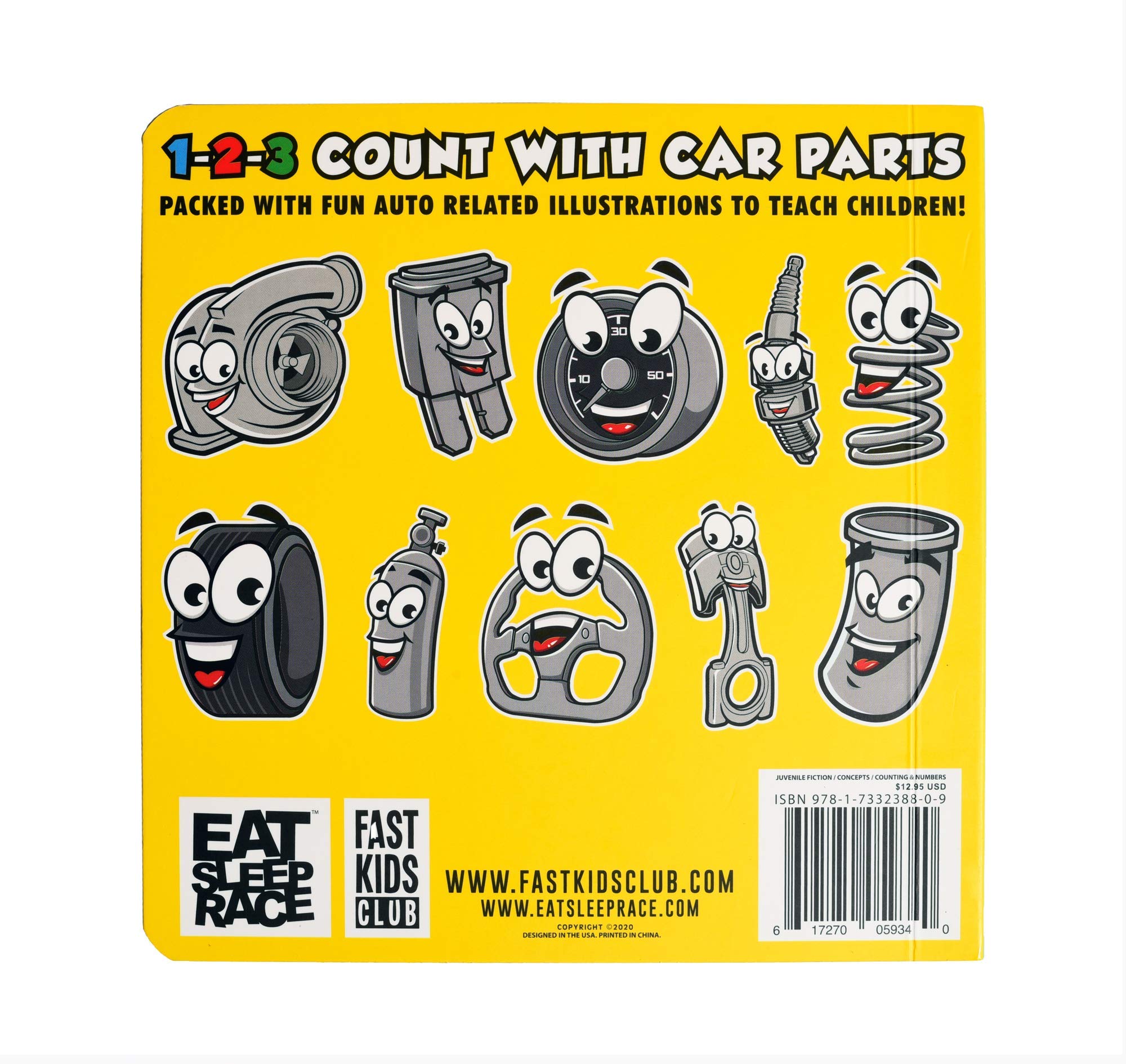 123 Count with Car Parts (123 Baby Book, Children's Book, Toddler Book, Kids Book),Used
