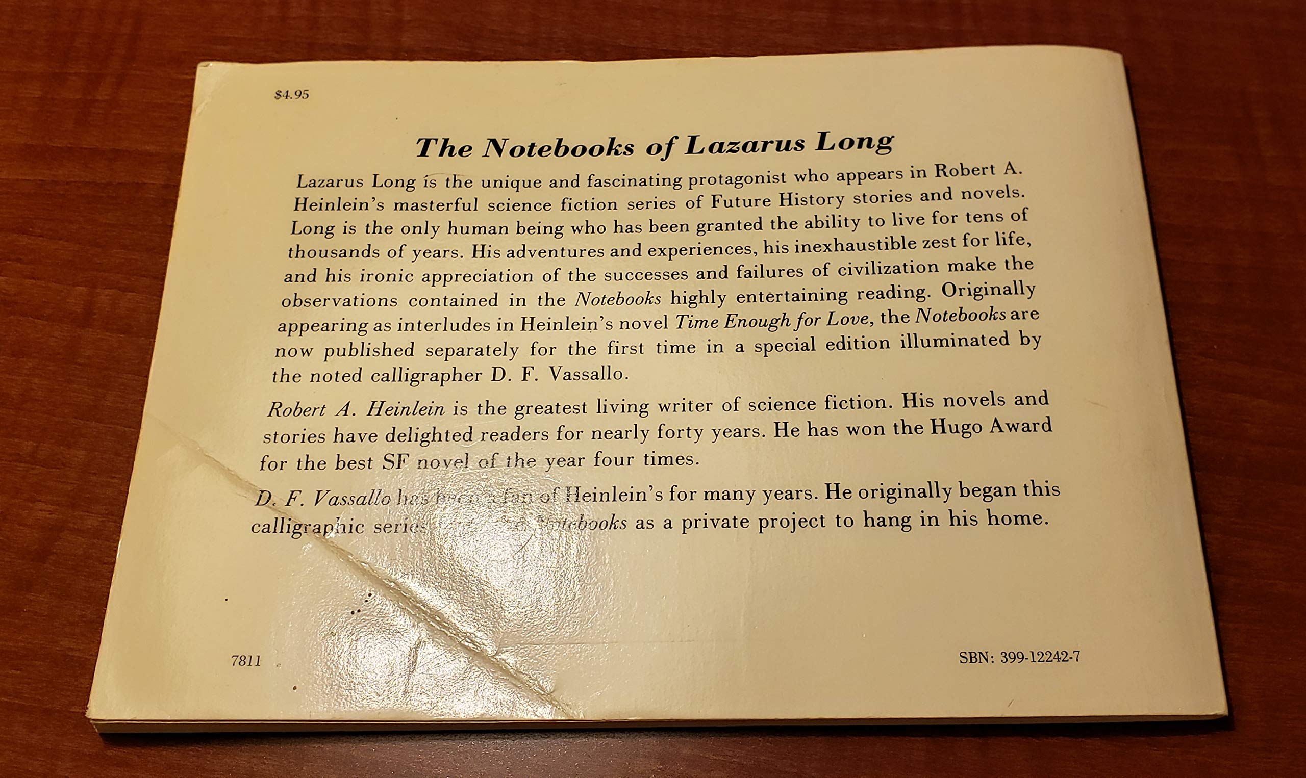 The Notebooks Of Lazarus Long,Used