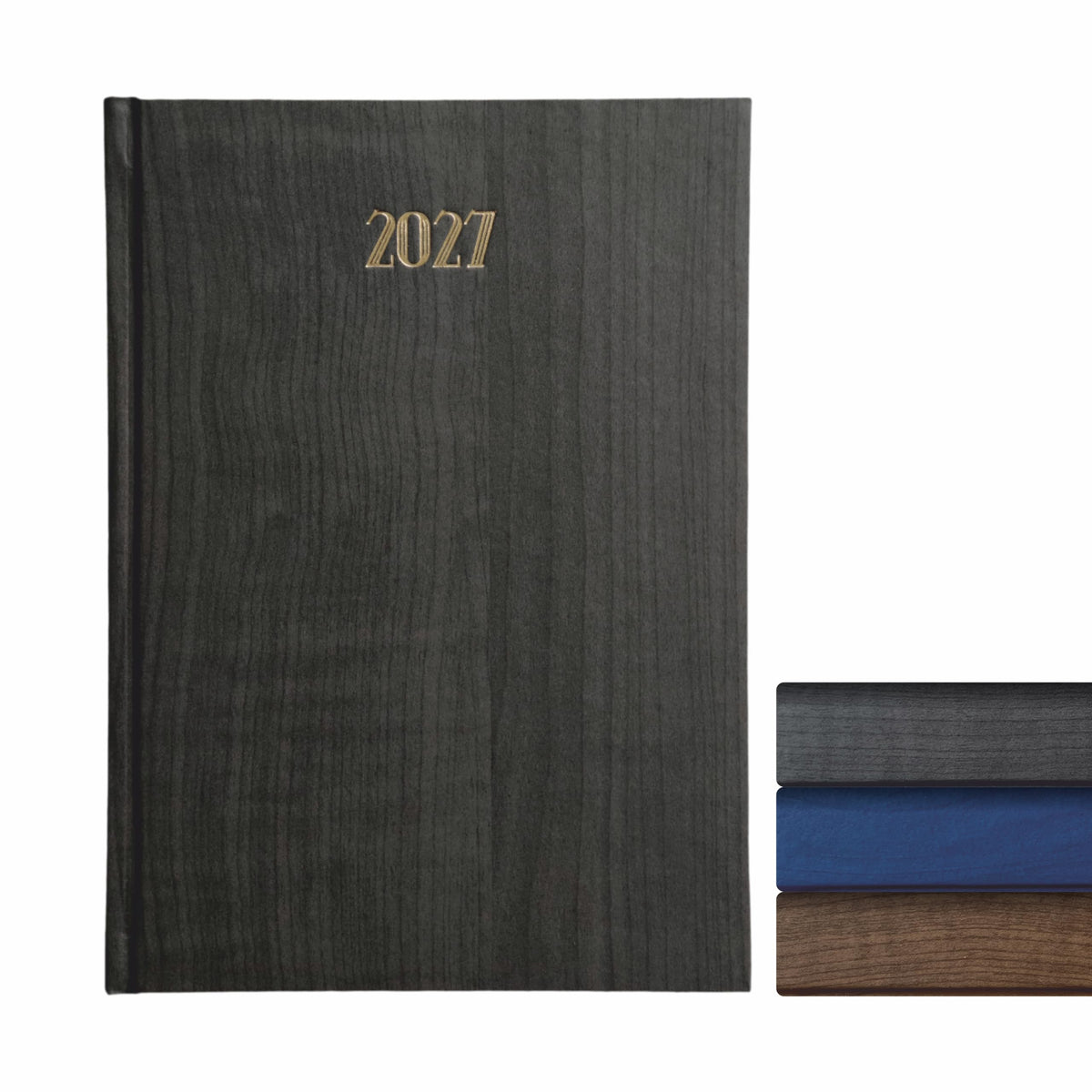 Anupam Dash 2025 Diary with Dates, 2025 Daily Planner Full Page Per Day with Monthly Calendar, January to December 2025 Size A5 21x14cm, 365 Days Aesthetic Book & Daily Diary for Office - Wood Black