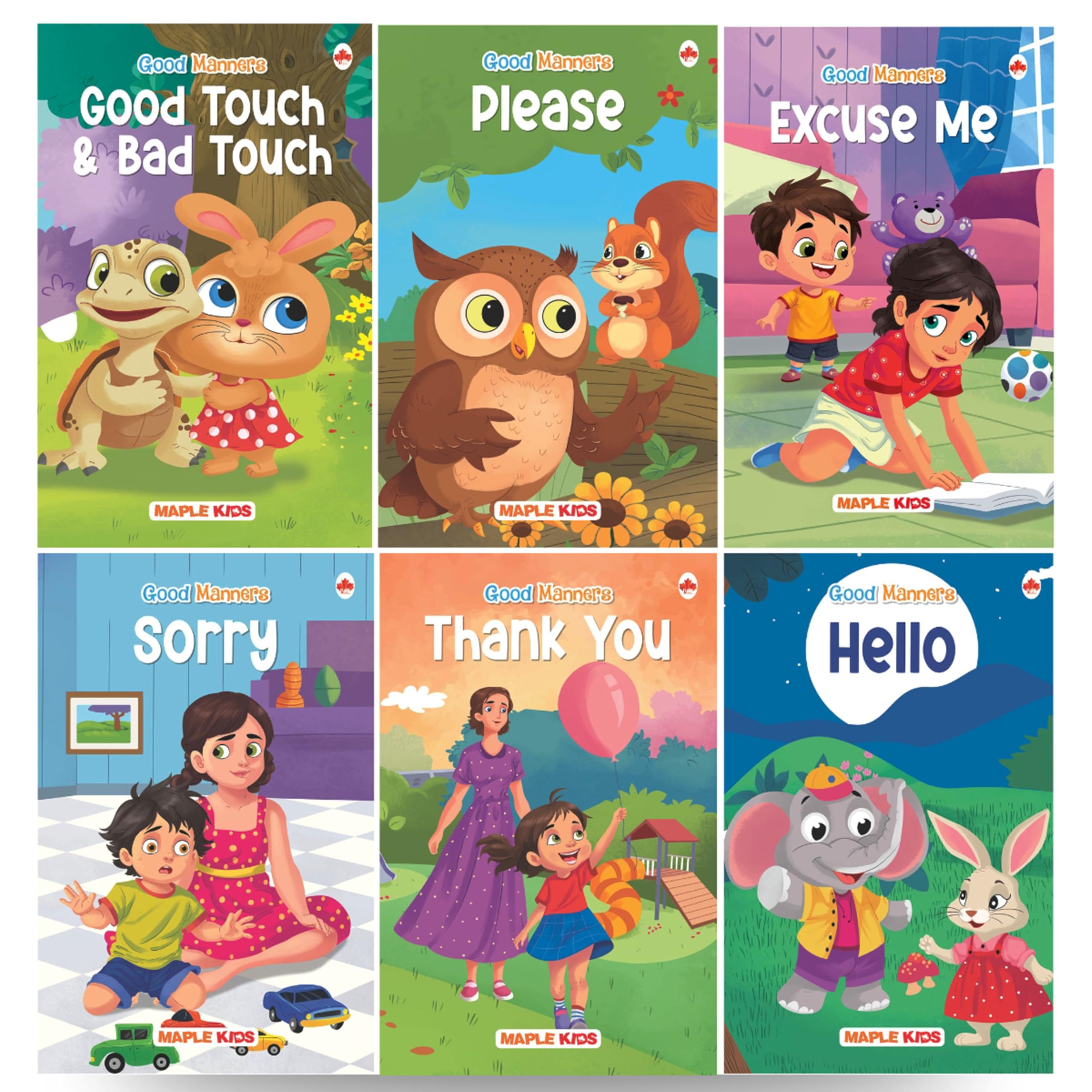 Story Books For Kids - Good Manners (Illustrated) (Set Of 6 Books) - Bedtime Stories - Early Learning For Kids - Age 3+ - Read Aloud To Infants, Toddlers