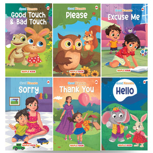 Story Books For Kids - Good Manners (Illustrated) (Set Of 6 Books) - Bedtime Stories - Early Learning For Kids - Age 3+ - Read Aloud To Infants, Toddlers