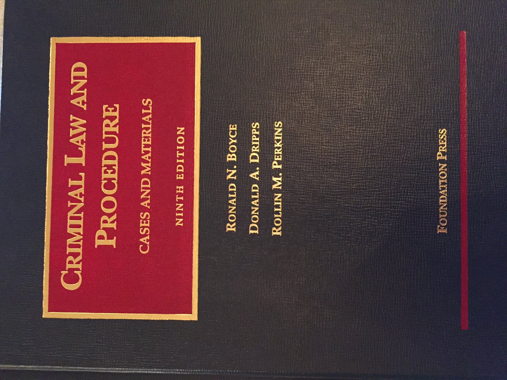 Criminal Law and Procedure: Cases and Materials,Used
