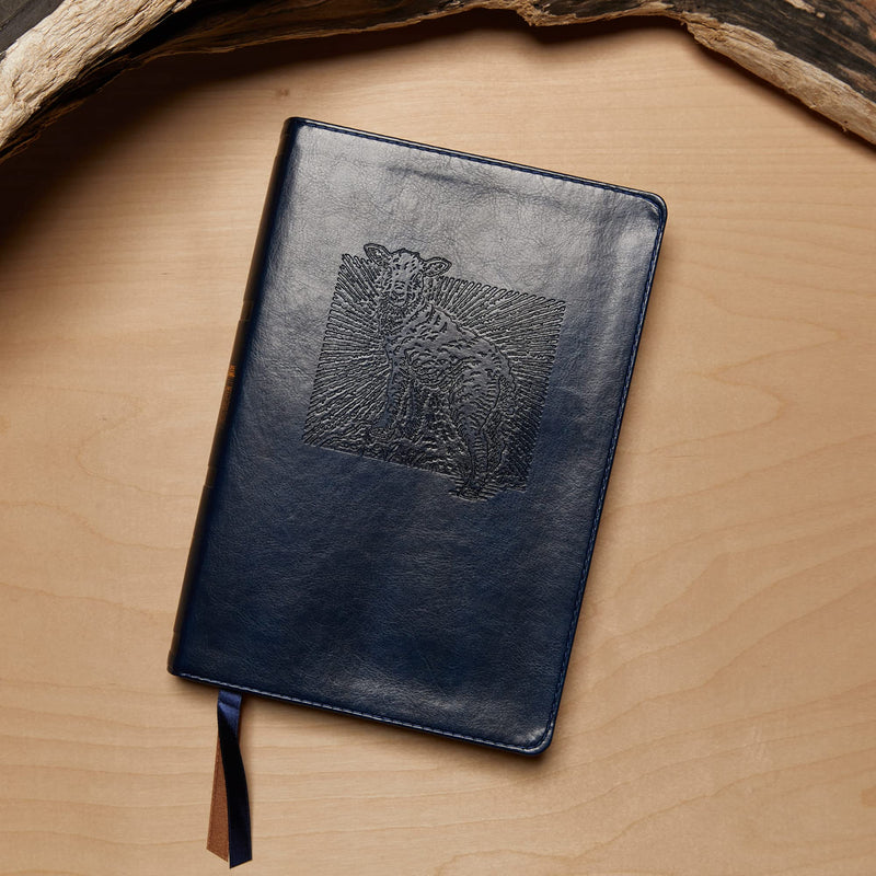 NET Bible, Thinline Art Edition, Large Print, Leathersoft, Blue, Comfort Print: Holy Bible,Used