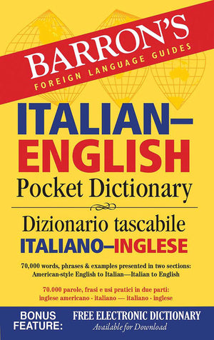 ItalianEnglish Pocket Dictionary: 70,000 words, phrases & examples (Barron's Pocket Bilingual Dictionaries),New