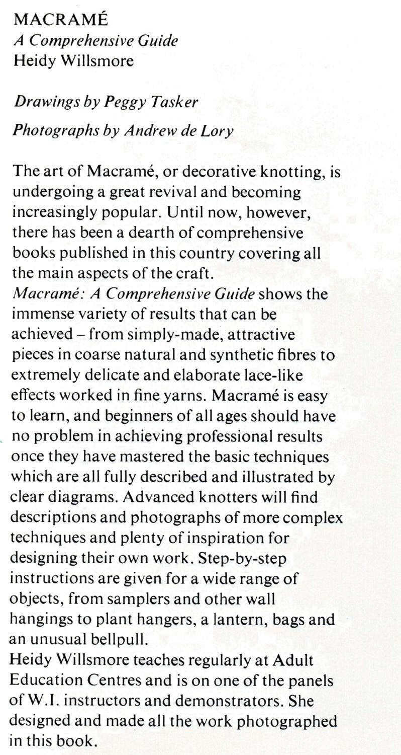 Macrame: A Comprehensive Guide,Used