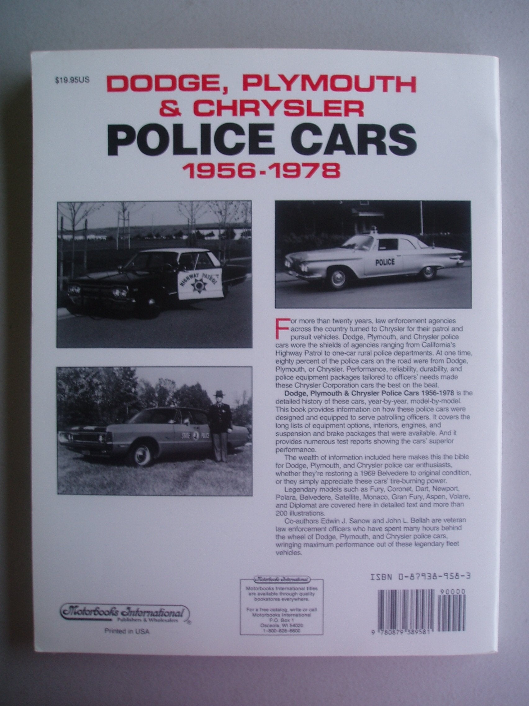 Dodge, Plymouth & Chrysler Police Cars 19561978