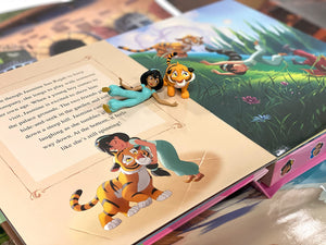 Disney Princess Beginnings My Busy Books  Storybook, 10 figurines, playmat,Used