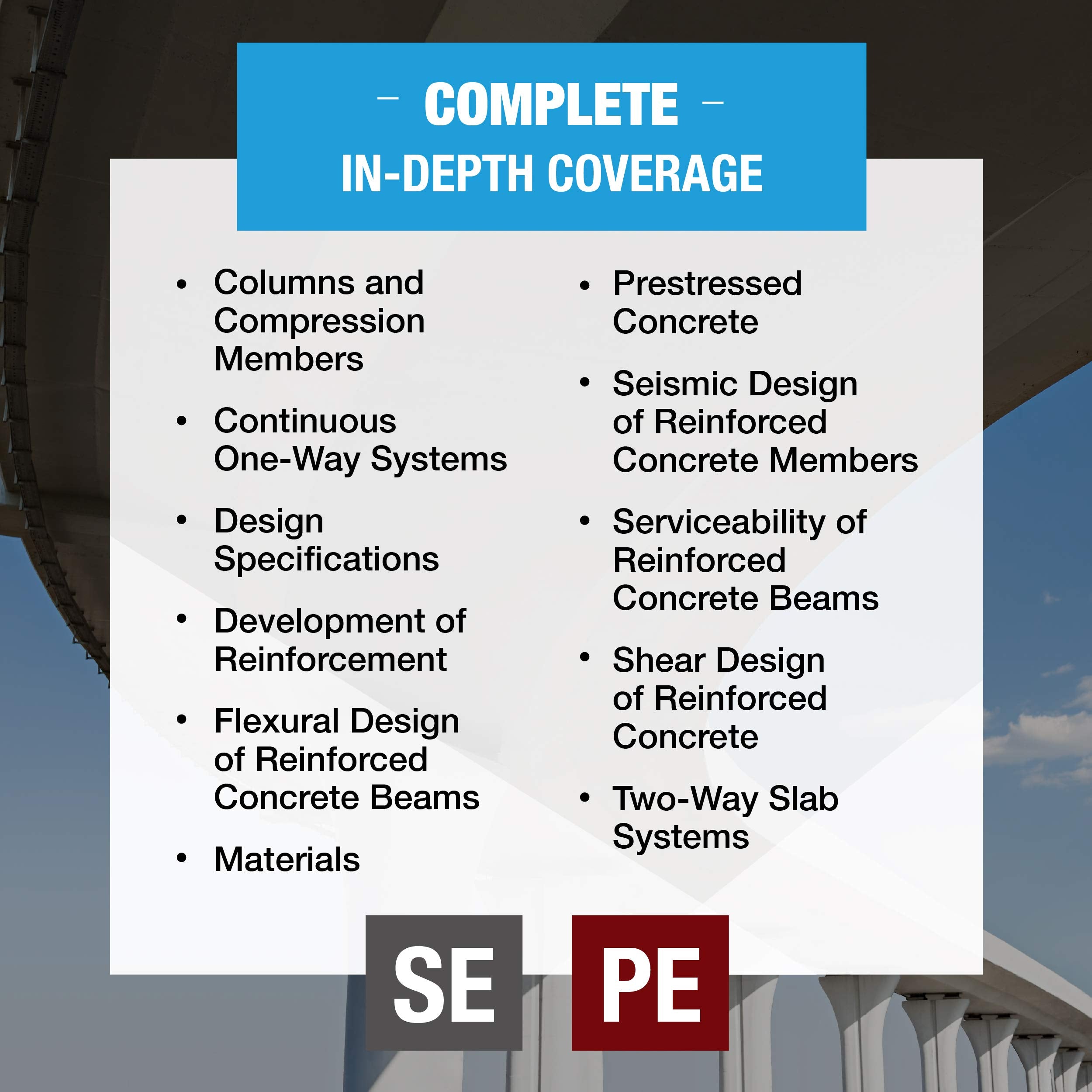 PPI Concrete Design for the PE Civil and SE Exams, 3rd Edition  A Comprehensive Review Book for the NCEES PE Civil and SE Exams,Used