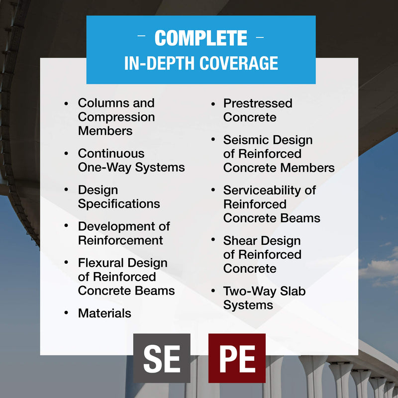 PPI Concrete Design for the PE Civil and SE Exams, 3rd Edition  A Comprehensive Review Book for the NCEES PE Civil and SE Exams,Used
