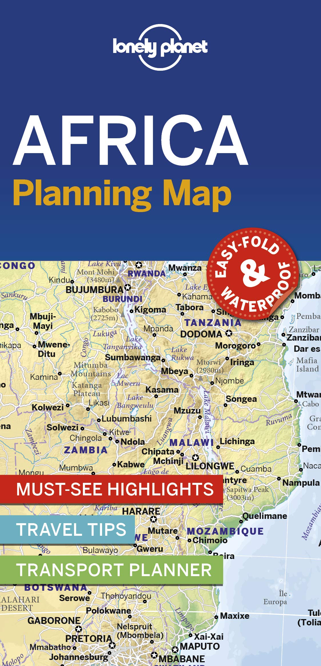 Lonely Planet Africa Planning Map,New